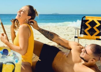 Paolla Oliveira E Diogo Nogueira São Flagrados Com Companhia Especial, Se Refrescando Em Dia De Sol